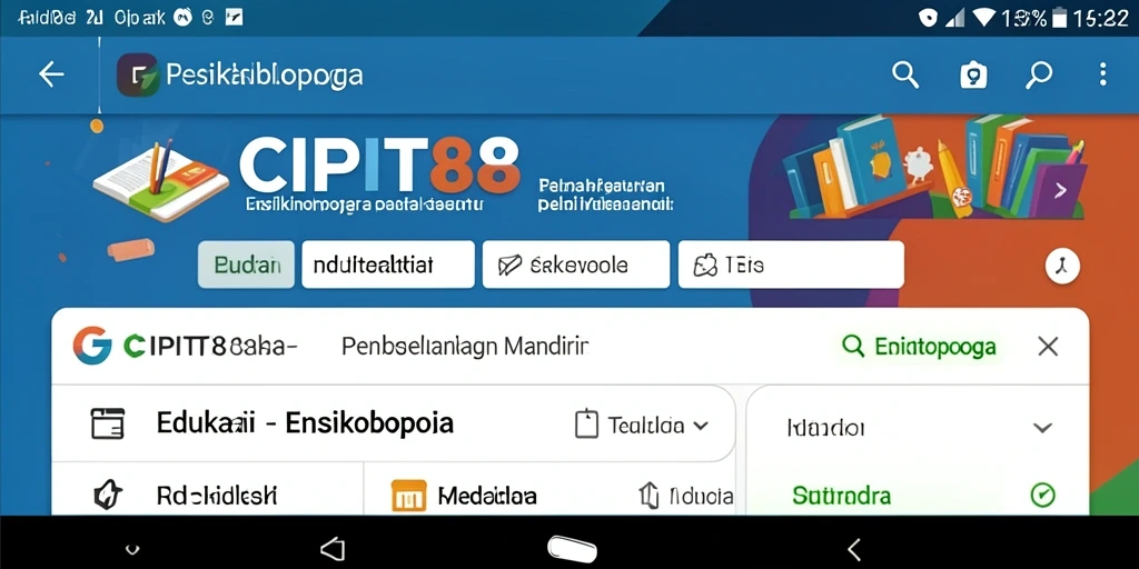 Tampilan antarmuka yang menarik dari aplikasi Ensiklopedia CIPIT88.