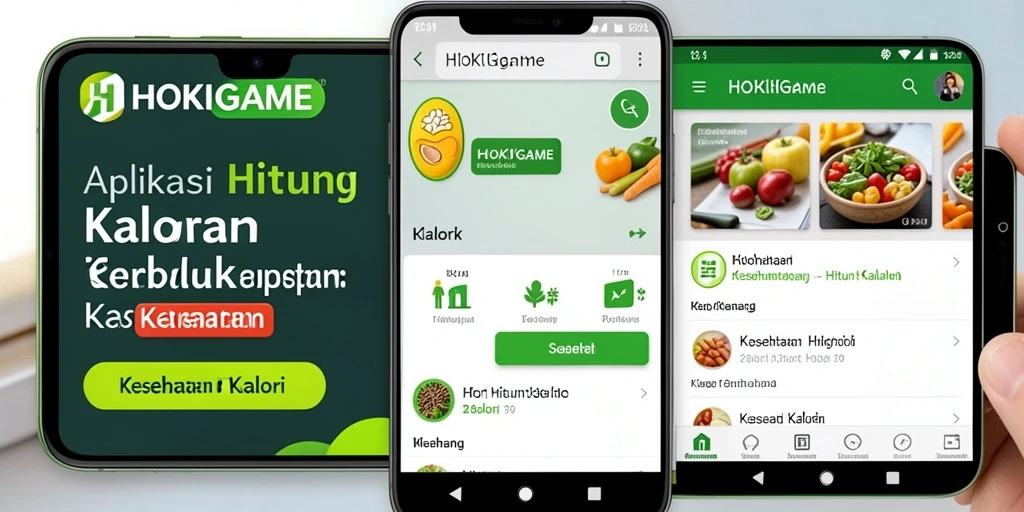 Tampilan antarmuka HOKIGAME yang memudahkan perhitungan kalori.