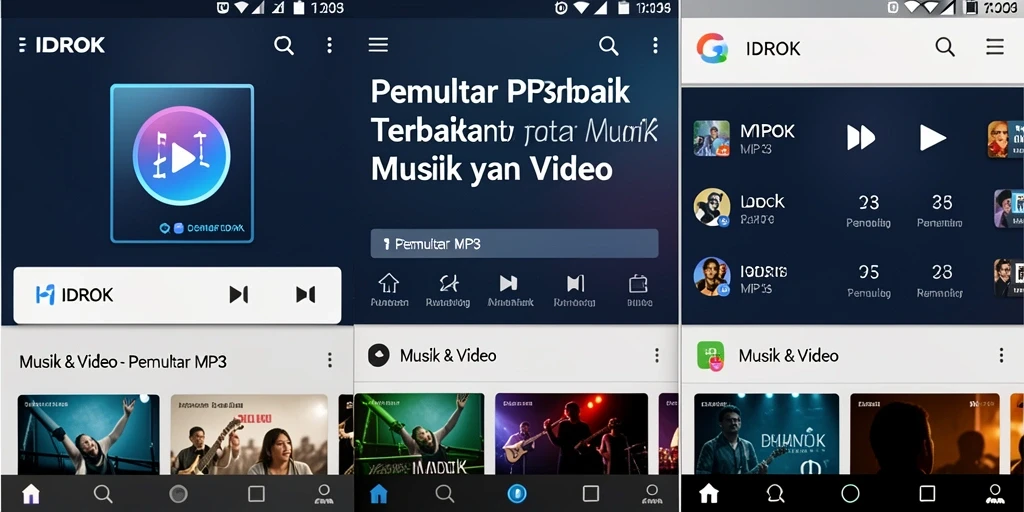 Screenshot utama IDROK menampilkan antarmuka Pemutar MP3 yang user-friendly.