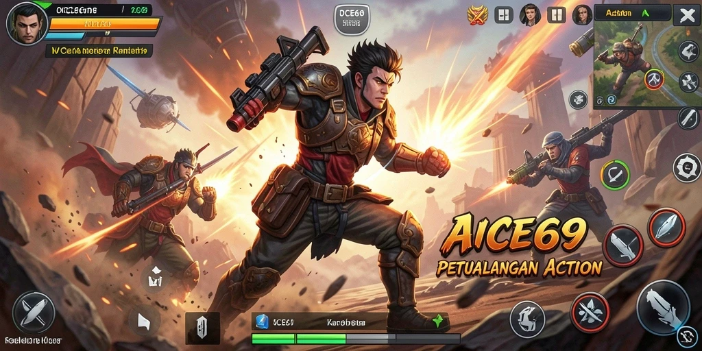 Antarmuka gameplay OCE69 yang menarik dan dinamis.