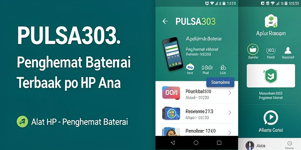 Tampilan antarmuka PULSA303 yang sederhana dan fungsional untuk penghematan baterai.
