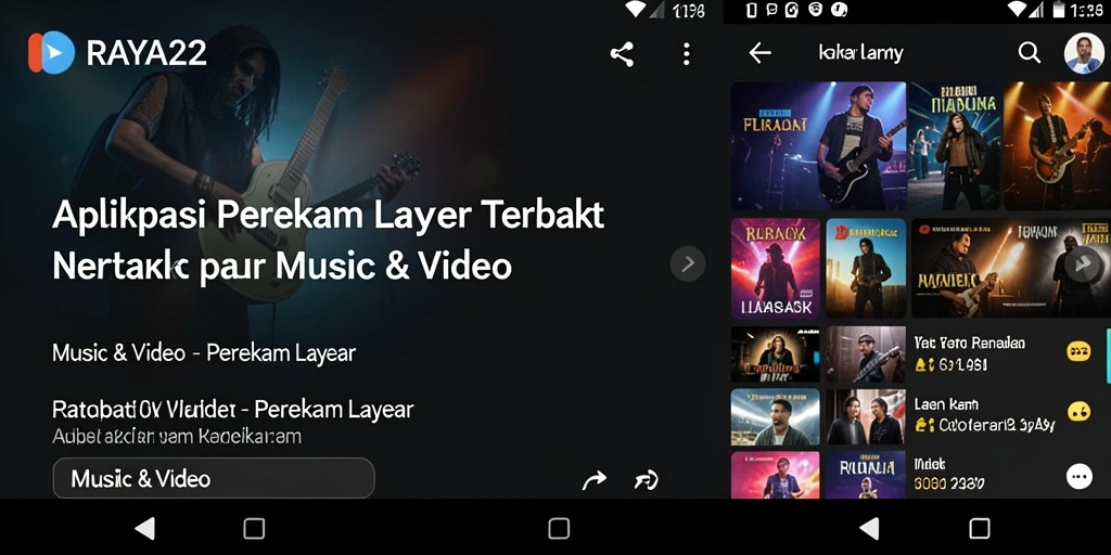 Tampilan antarmuka utama RAYA22 untuk merekam layar.