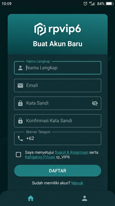 Panduan Registrasi Akun rpvip6 untuk Pengguna Android